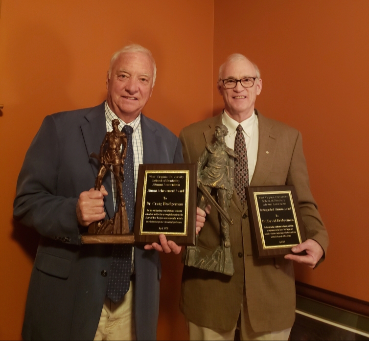 Dr. Craig Bridgeman and Dr. David Bridgeman recognized by WVU School of Dentistry Alumni Association
