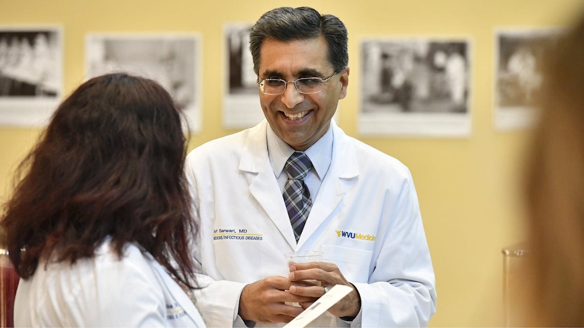 Arif R. Sarwari, M.D., honored as Dr. Edmund B. Flink Chair for the WVU Department of Medicine