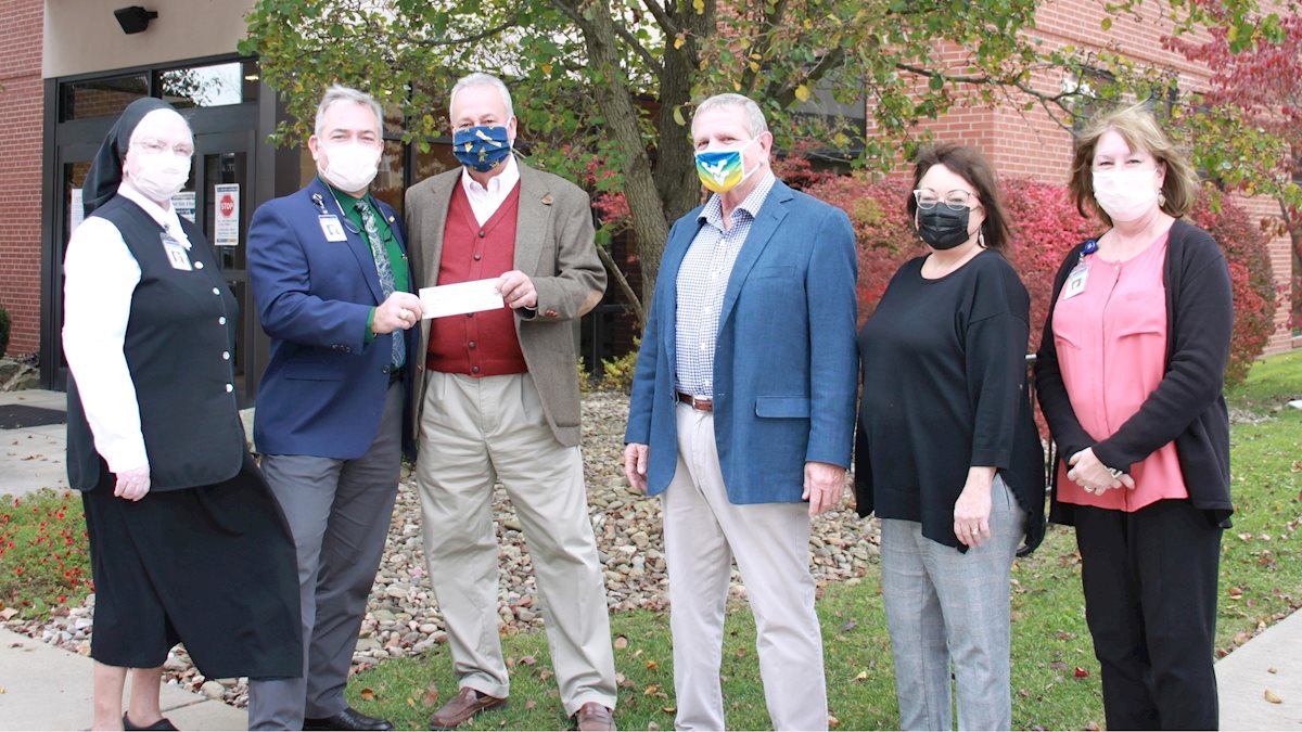 Buckhannon Elks Lodge presents donation to St. Joseph’s Hospital