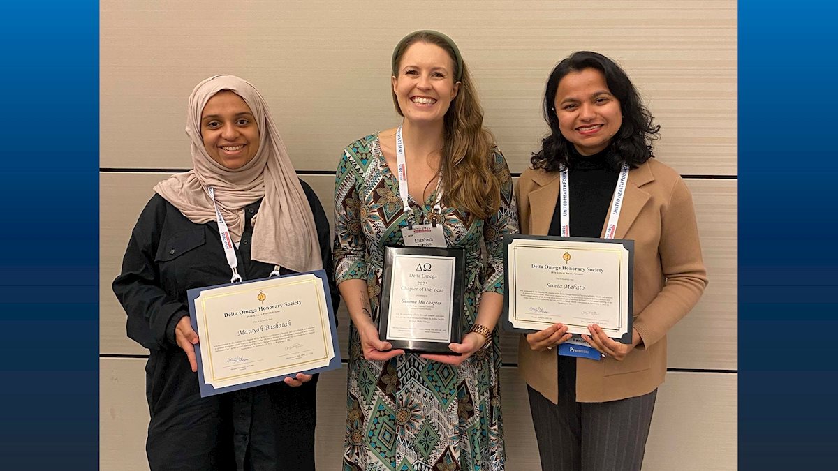 Delta Omega Honorary Society recognizes WVU chapter for outstanding service, scholarship and outreach