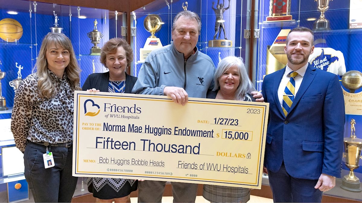Friends of WVU Hospitals donates $57K to support Huggins endowment at WVU Cancer Institute