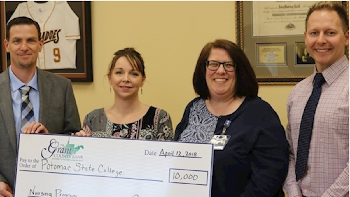 Grant County Bank Donates $10,000 to WVU School of Nursing Potomac State College BSN Program
