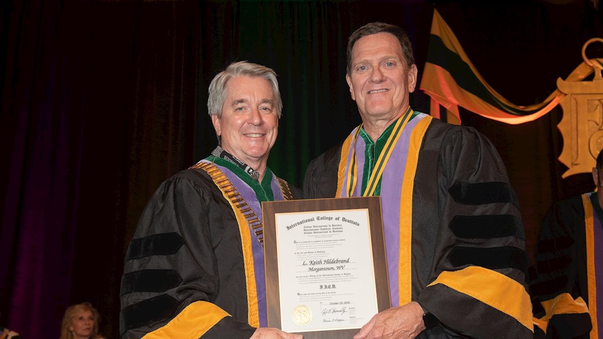 Hildebrand inducted into International College of Dentists