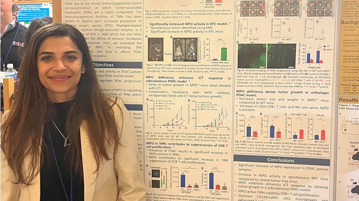 Immunology and Microbial Pathogenesis graduate student awarded at annual Translational Research Cancer Centers Consortium
