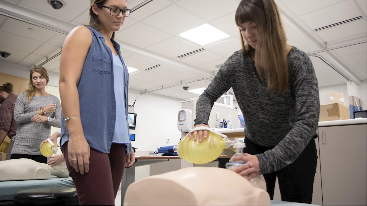 It’s a “Code Blue” at the WVU Health Sciences Center as students train for cardiac arrest patients