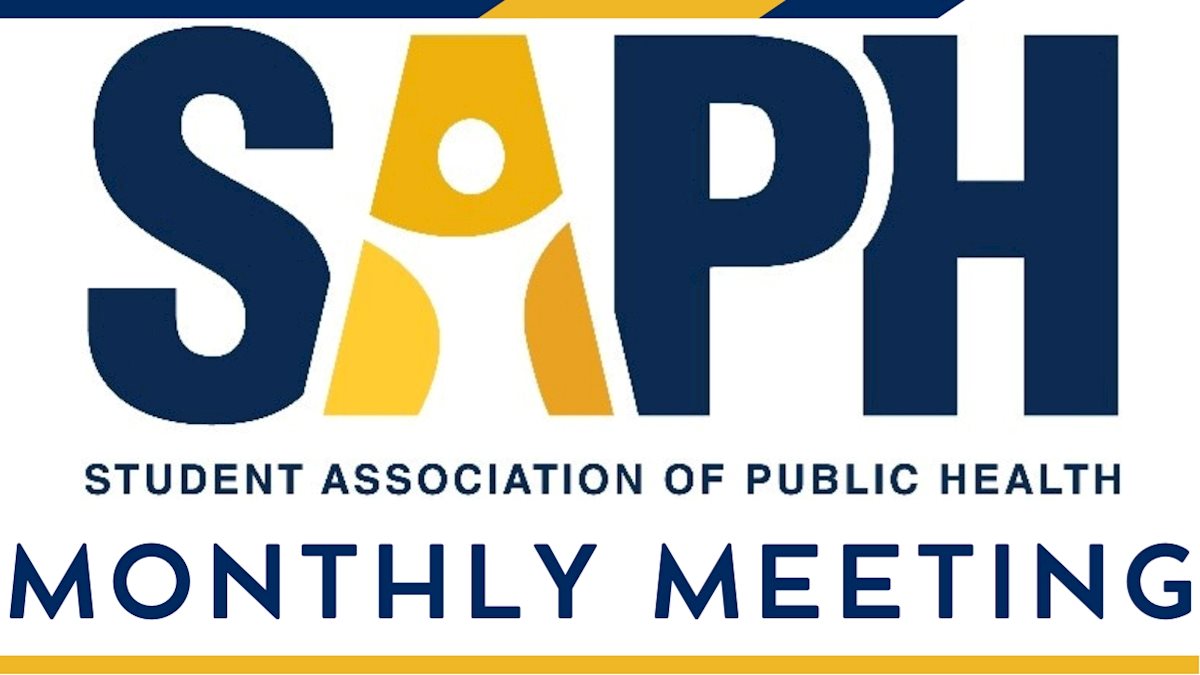 Join the Student Association of Public Health for final meeting of the Fall 2023 term