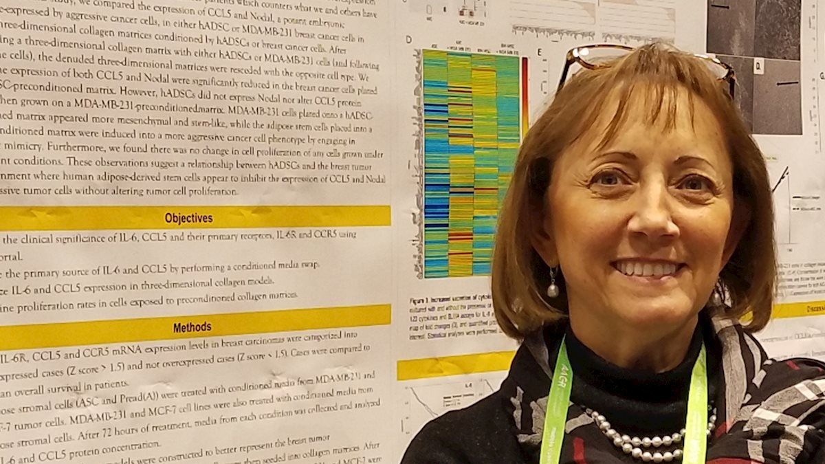 Linda Vona-Davis, PhD Teaching Assistant Professor presented a poster