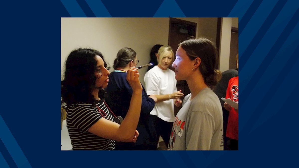 Local health care leaders and learners provide free sports physicals and screenings to area students