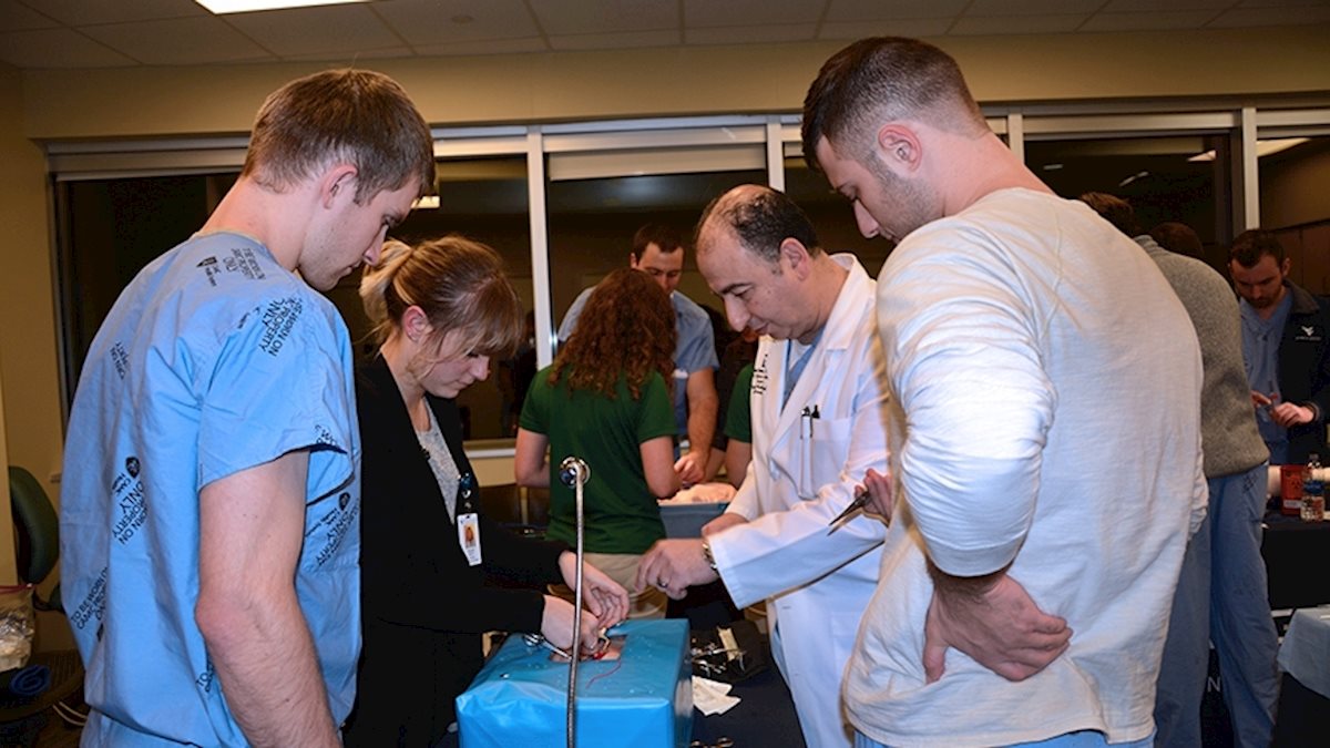 Open Vascular Surgery Simulation Event held at WVU Charleston Campus