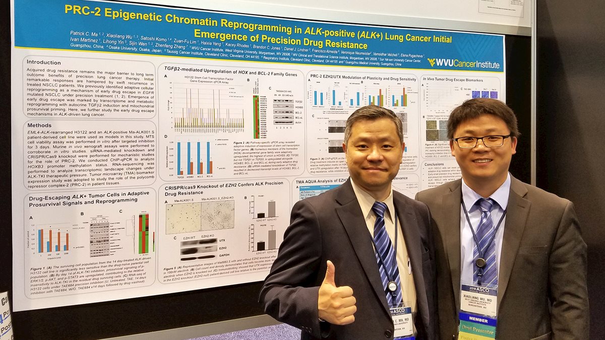 Patrick Ma lab presents research at ASCO meeting, Xiaoliang Wu wins Merit Award