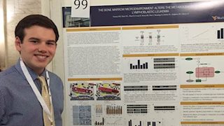 Patrick Thomas, one of WVU's undergraduate cancer researchers, presented his research at the Capital
