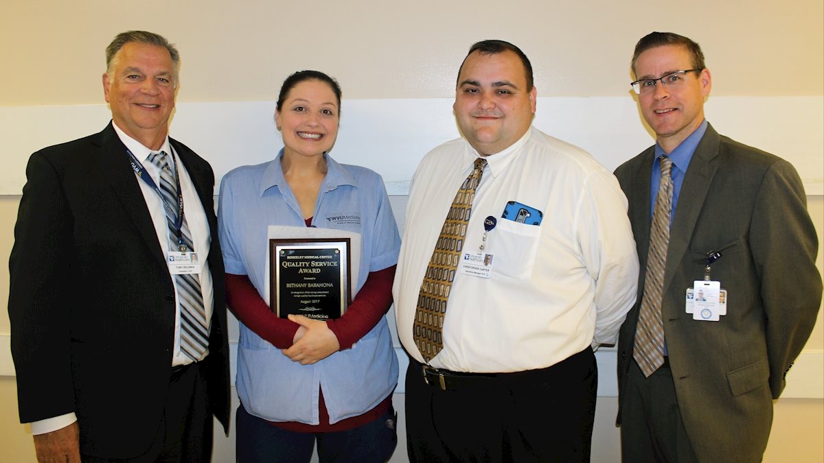 Quality Service Award recipient announced at Berkeley Medical Center