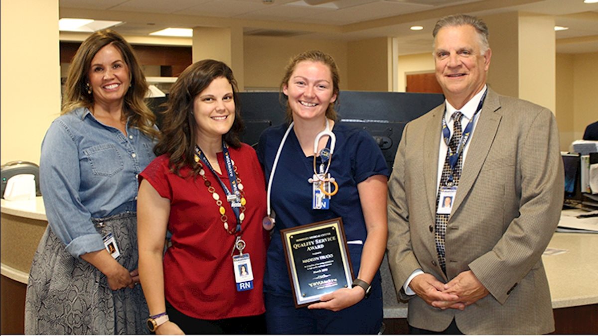 Quality service award recipient announced at Berkeley Medical Center