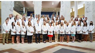 The Class of 2025 receives white coats at special ceremony