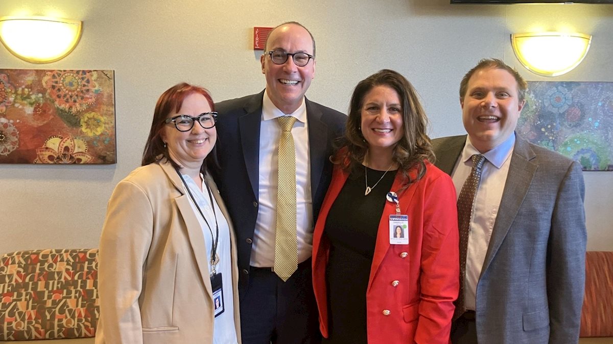 Three distinguished graduates of Weir High School, Class of 1999, held an impromptu reunion at the WVU Medicine Weirton Medical Center