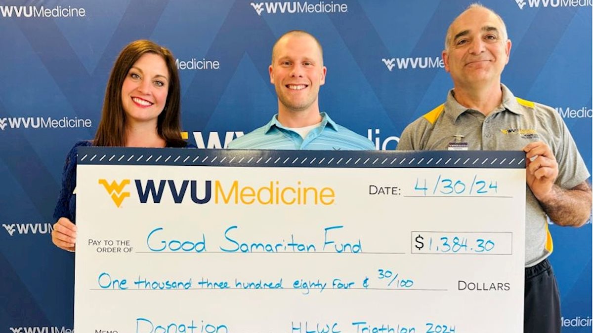 Triathlon Nets $1,300 Donation for Wheeling Hospital’s Good Samaritan Fund