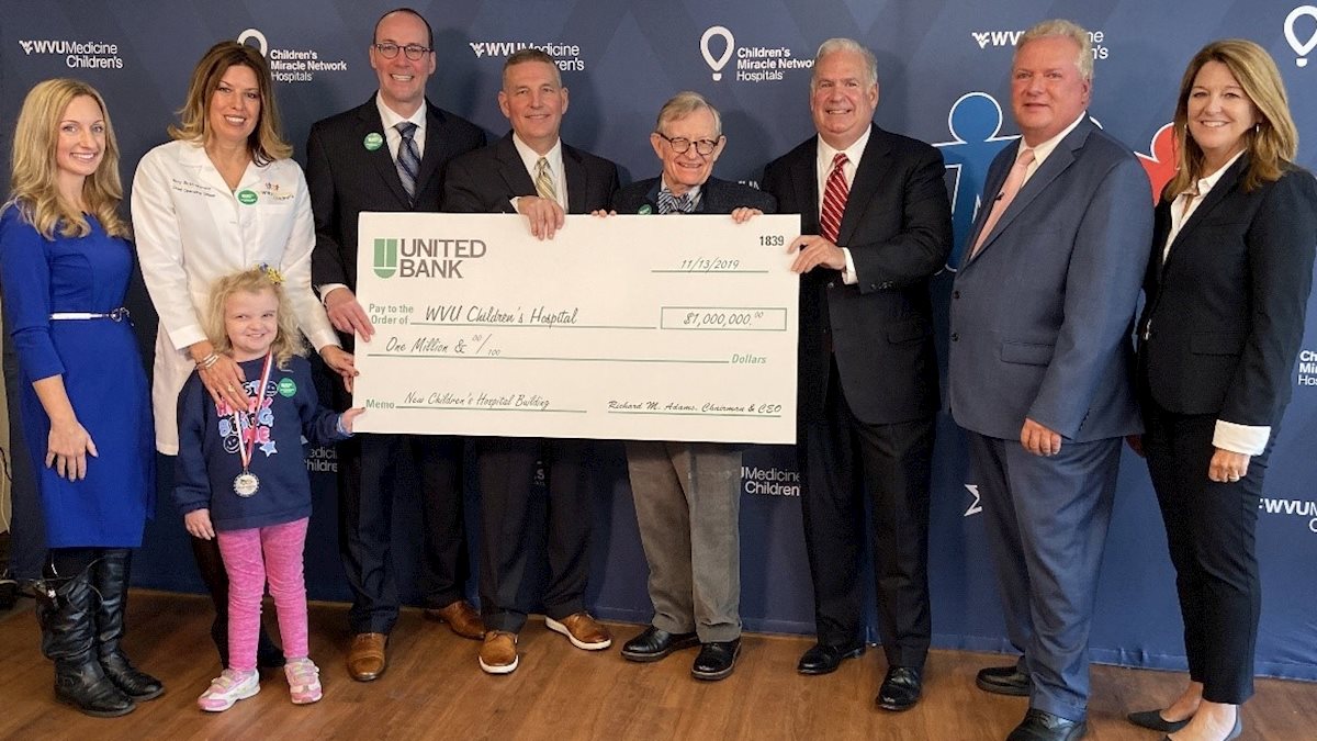 United Bank donates $1M for new WVU Medicine Children’s tower