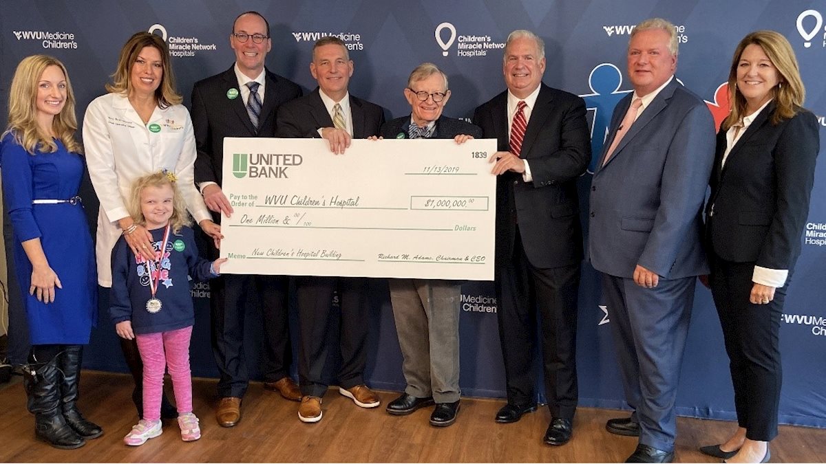 United Bank donates $1M for new WVU Medicine Children’s tower