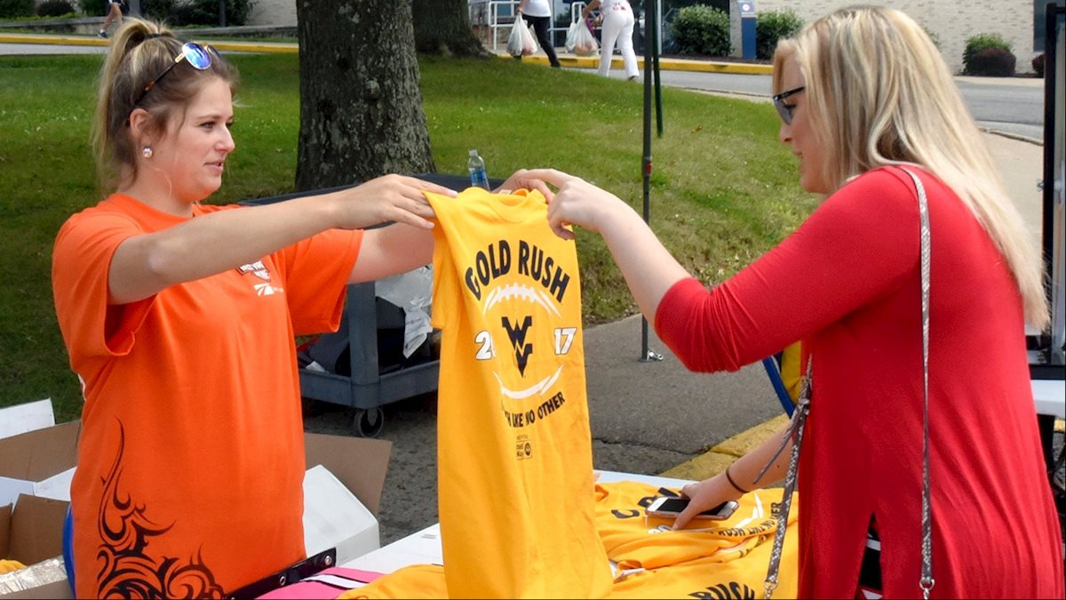 wvu gold rush shirt