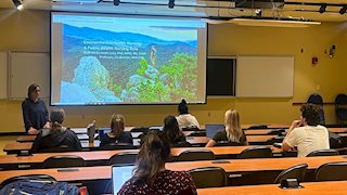 Villanova College of Nursing professors speak to WVU School of Nursing students