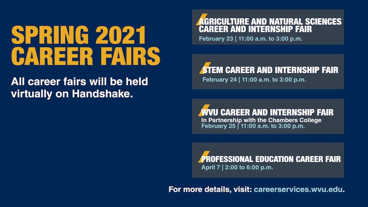 WVU Career Services to host three virtual career fairs