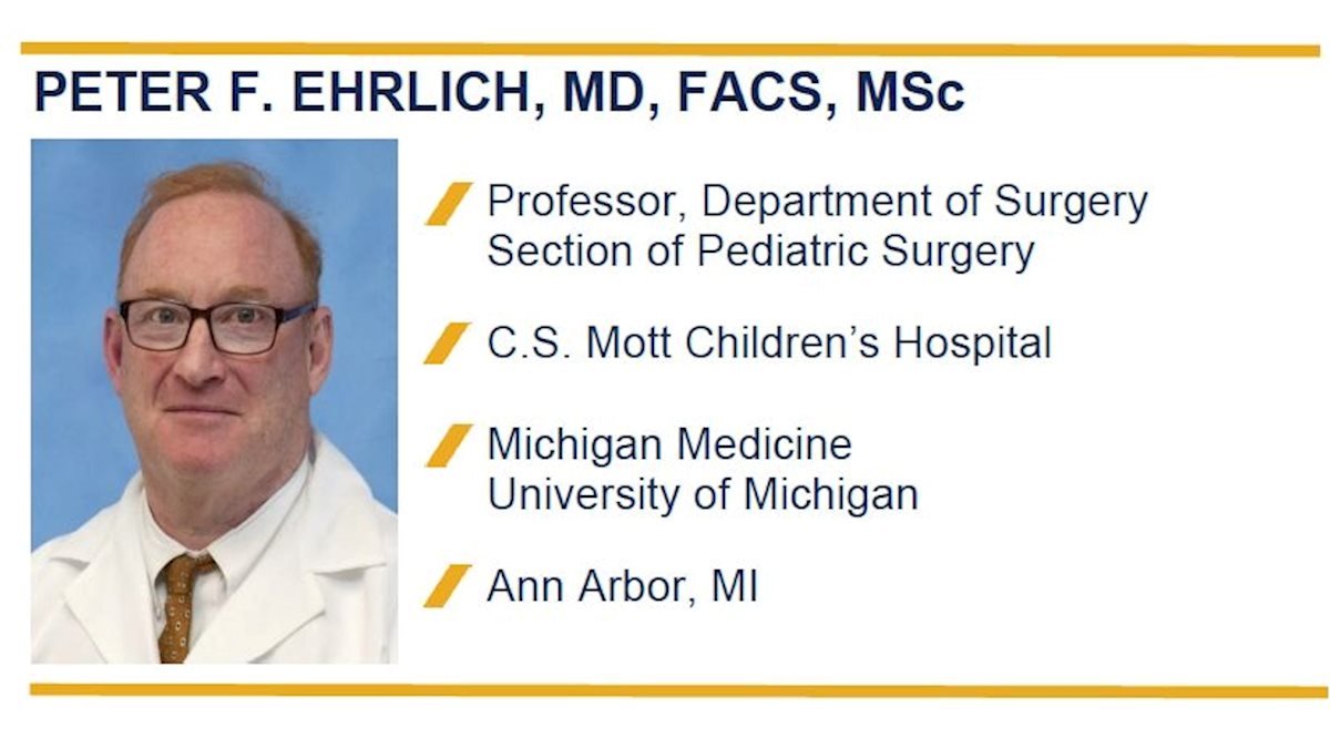 WVU Department of Surgery 2024 Thomas H. Covey, Jr, MD Visiting Professor Peter F. Ehrlich, MD, MSc