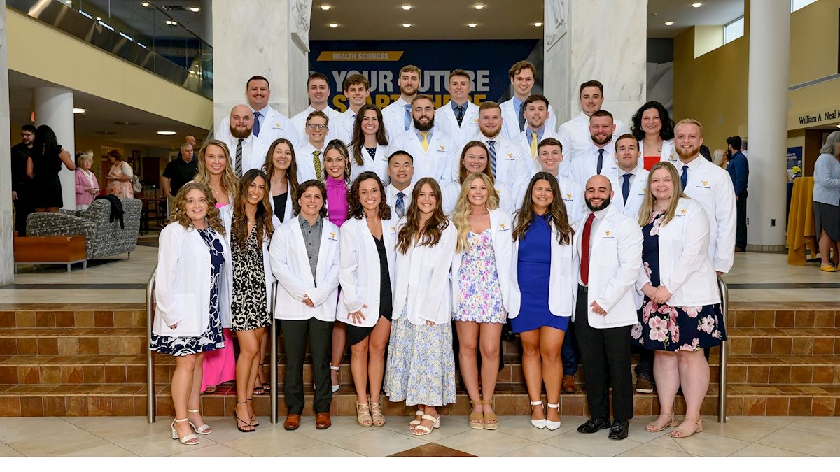 WVU Division of Physical Therapy holds white coat ceremony, celebrates students’ transition to patient care 