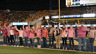 WVU Football goes pink