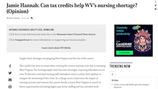 WVU in the News: Nursing student's op-ed published in Charleston Gazette-Mail 
