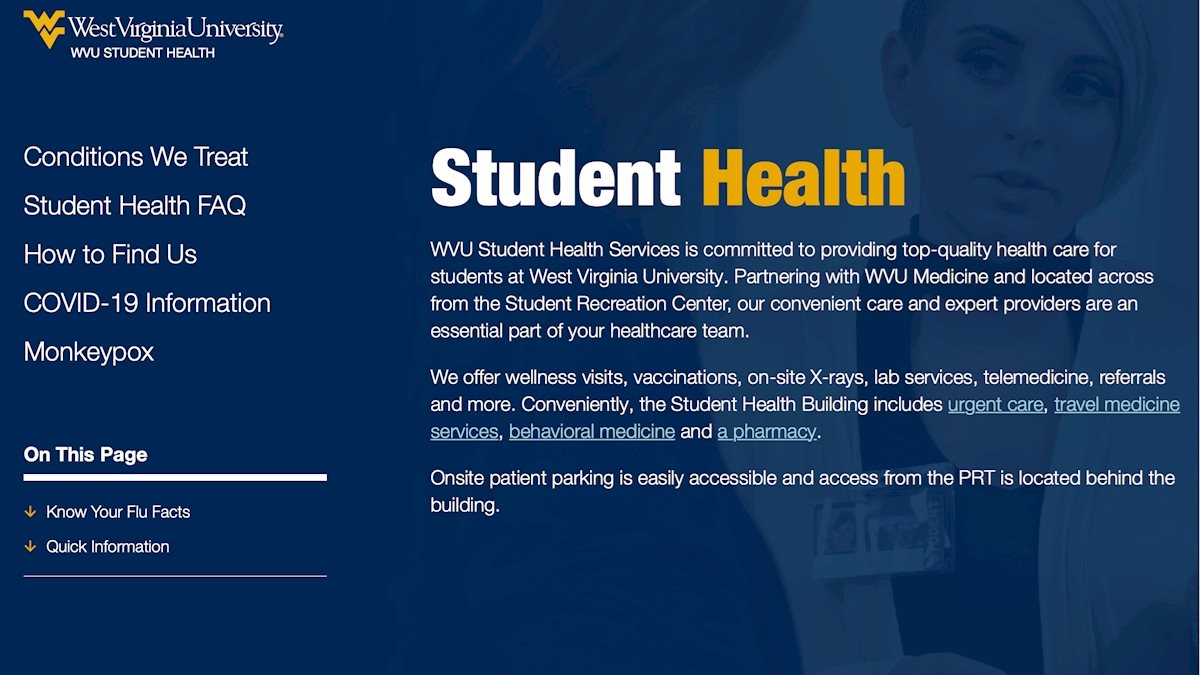 WVU launches new Student Health website