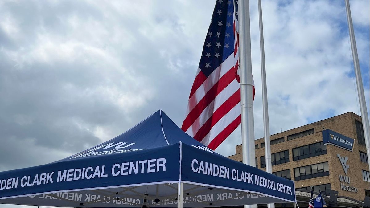 WVU Medicine Camden Clark dedicates new flags at hospital ceremony