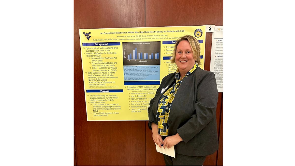 WVU Nursing faculty presents poster during SUD conference Global