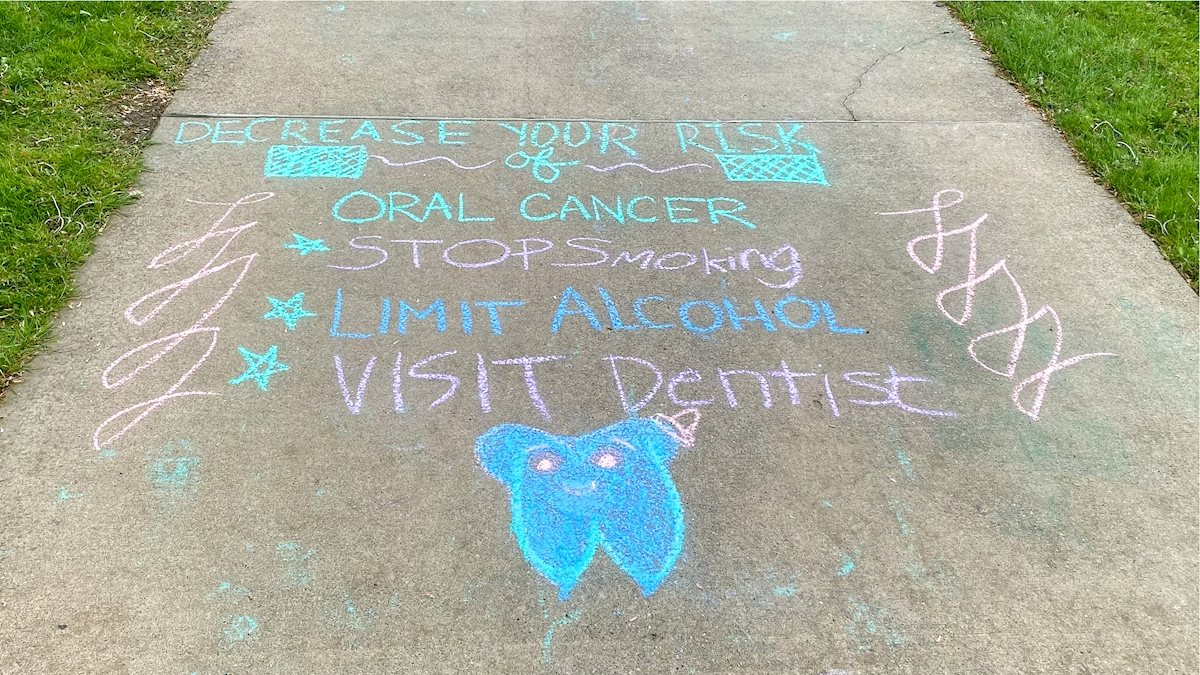 WVU School of Dentistry awarded grant for Walk, Talk, Chalk project