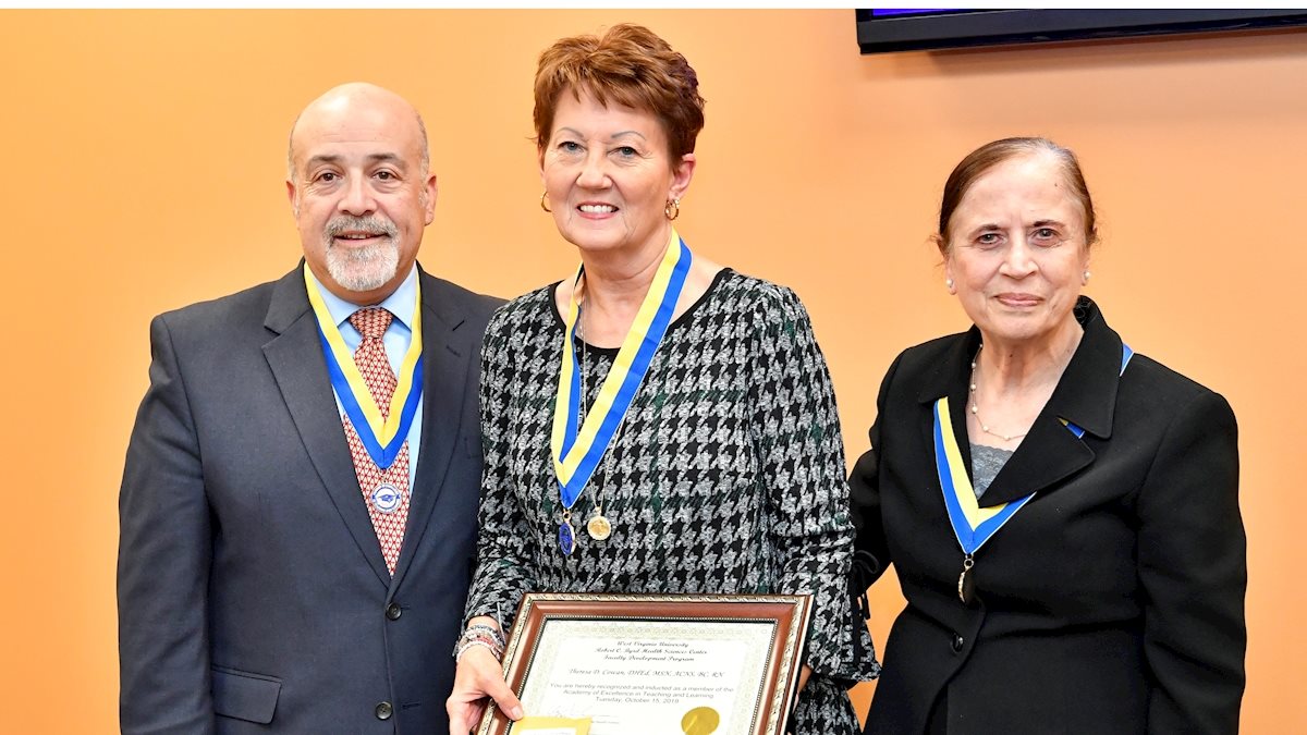 WVU School of Nursing Charleston’s Dr. Theresa Cowan Inducted to WVU Health Sciences 2019 Academy of Excellence In Teaching and Learning 