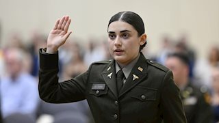 WVU School of Nursing graduate and WVU Army ROTC cadet recently commissioned as second lieutenant