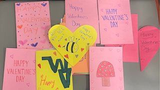 WVU Student Nurses' Association crafts valentines for WVU Medicine Children's