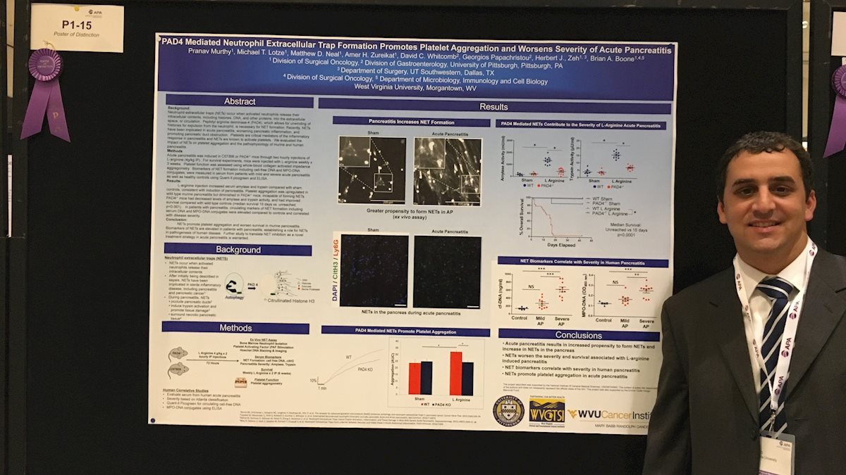 WVU Surgical Oncology Research Recognized at American Pancreatic Association Meeting