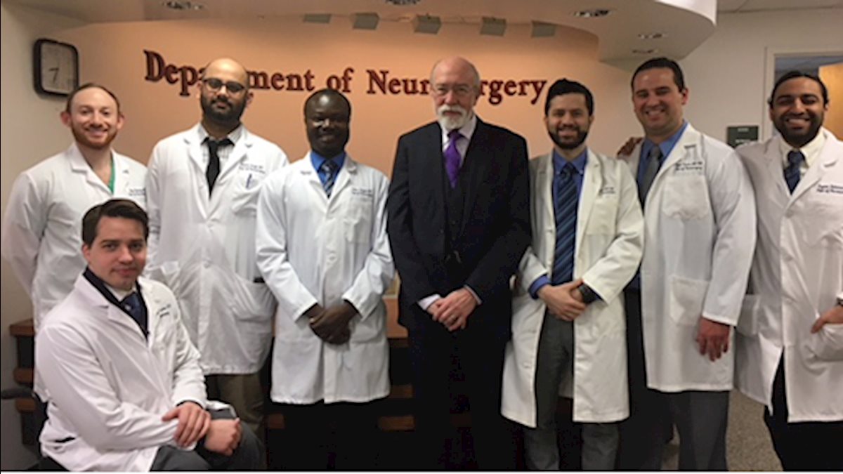 Yale neurosurgeon at Neurosurgery's Grand Rounds